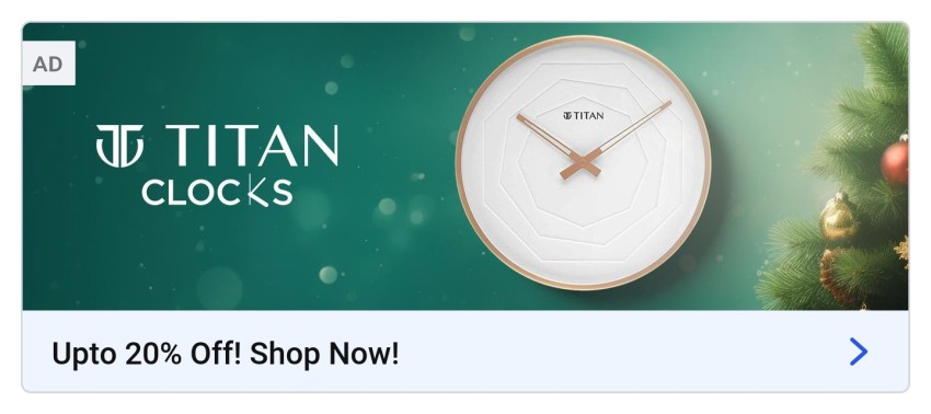 Titan clock online flipkart