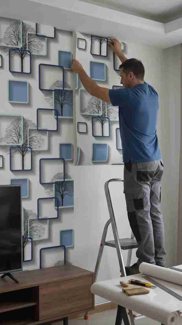interawalldecor 300cm x 40cm Waterproof Floral Vinyl Wallpaper - Image 3