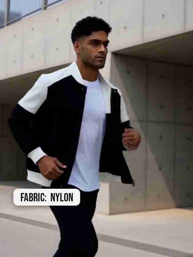 LIZBEE Men Colorblock Bomber Jacket - Image 3