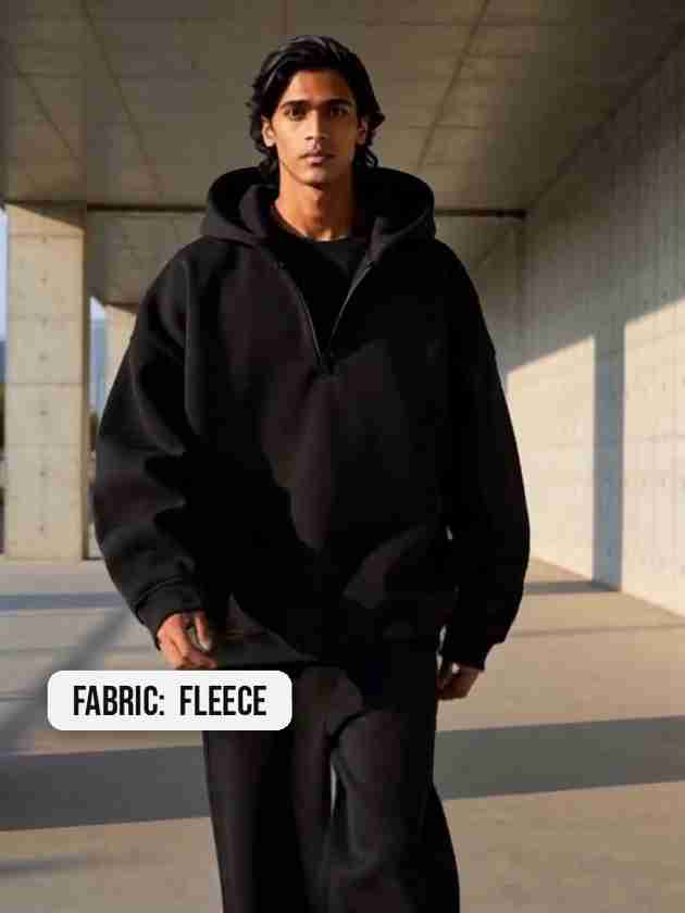 Men Full Sleeve Solid Hooded Sweatshirt - Image 3