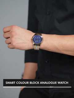 Titan Titan Karishma Blue Dial Silver & Rose Gold Stainless Steel Strap Analog Watch - For Men NT18242712YM02,NNC3029PP06W,18242712YM02,NU18242712YM02