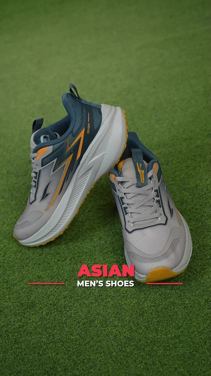 asian Quantum-28 Men's Running Shoes with Stylish Knit Mesh