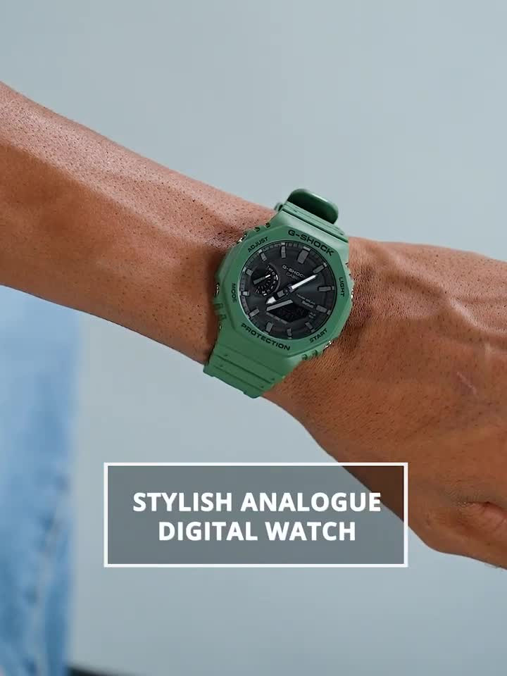CASIO GA-B2100-3ADR G-Shock Green Dial Green Resin Strap Analog