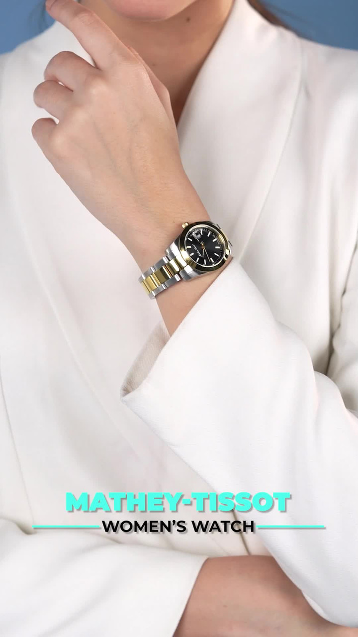 Merri Marinerヴィンテージ ロッドハンドル 箱付き／1940〜50年 Mathey-Tissot D450BN Swiss Made Quartz Black Dial Analog Watch
