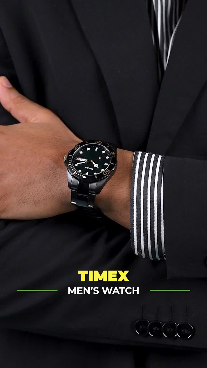TIMEX Dark Green Dial with Day-Date Function Analog Watch - For
