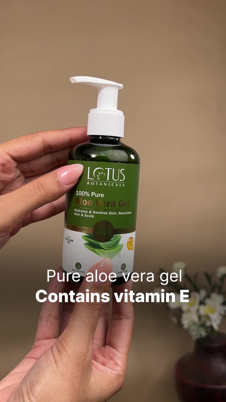 Lotus Botanicals 100% Pure Aloe Vera Gel with Vitamin E | Soothing Gel for  Skin and Hair - Price in India, Buy Lotus Botanicals 100% Pure Aloe Vera  Gel with Vitamin E |