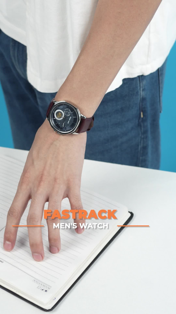 Fastrack Fastrack Exuberant Multifunction Blue Dial Brown