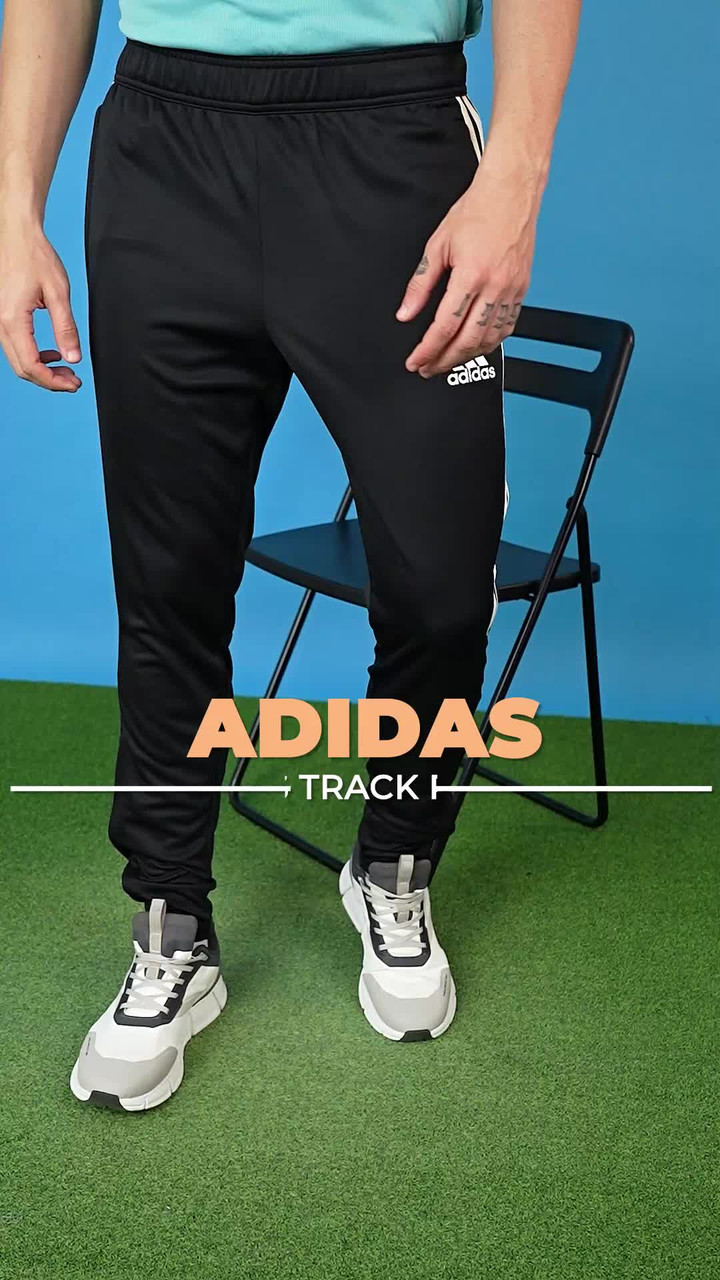 ADIDAS Solid Men Black Track Pants - Buy ADIDAS Solid Men Black