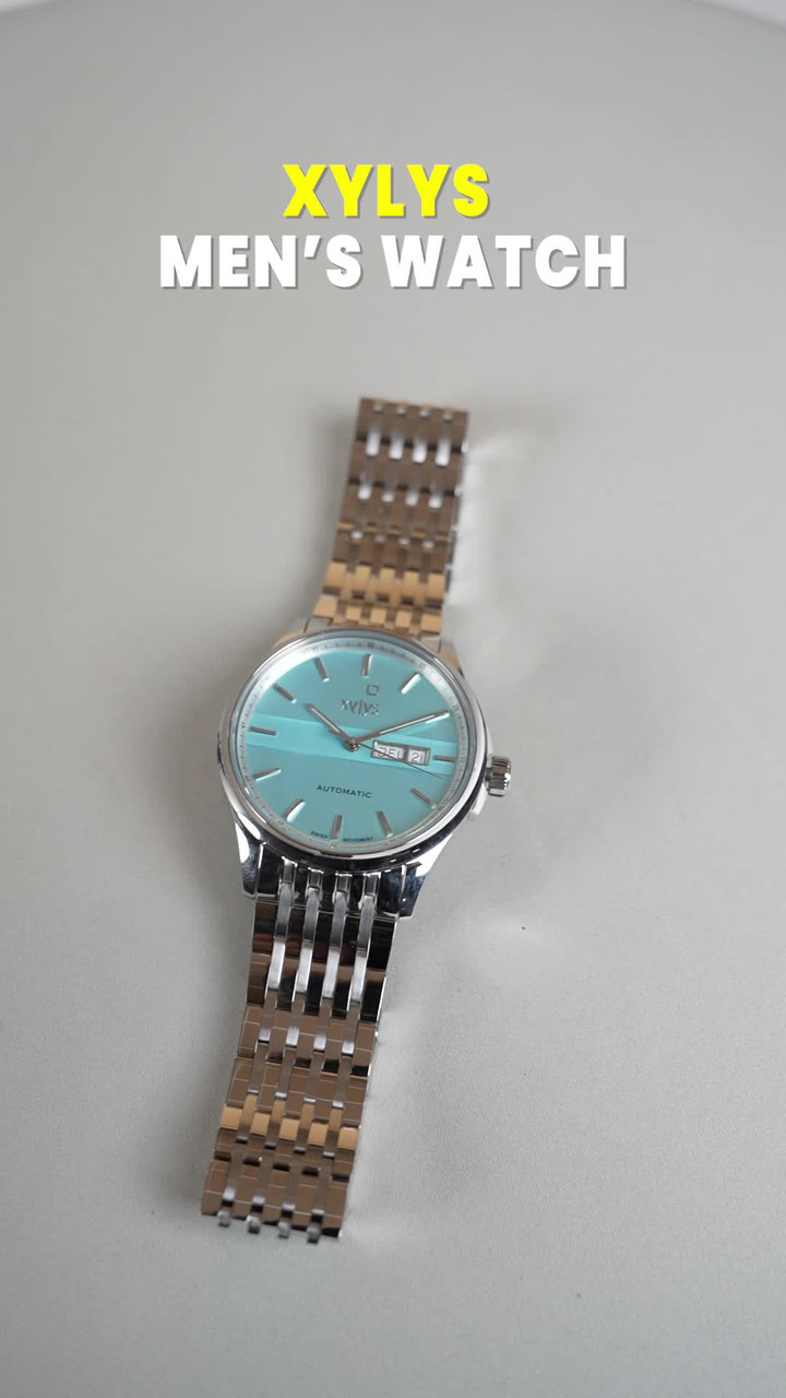 XYLYS Urbanite Analog with Date Dial Silver Stainless Steel Strap