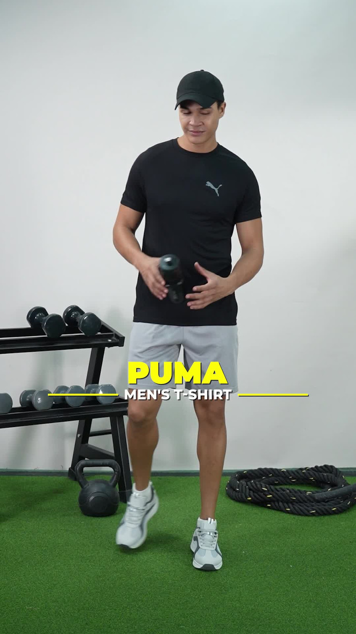 PUMA Printed Men Crew Neck Black T-Shirt - Buy PUMA Printed Men