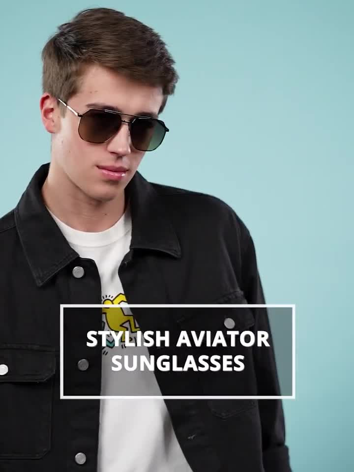 Buy VINCENT CHASE by Lenskart Rectangular Sunglasses Green For Men