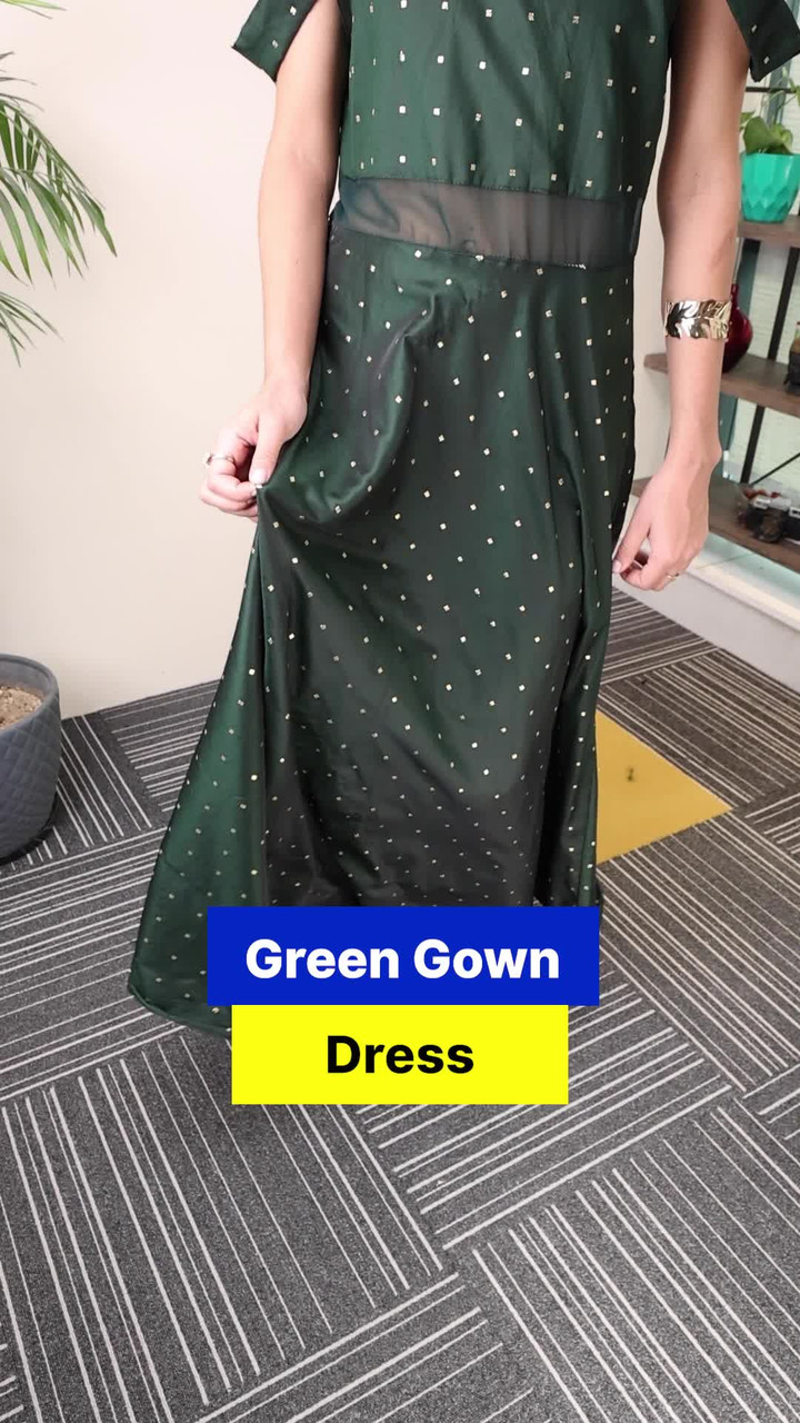 slim fit dress slacks Lily Dark Green/Black Polka Dot Full Circle Dress main image 1
