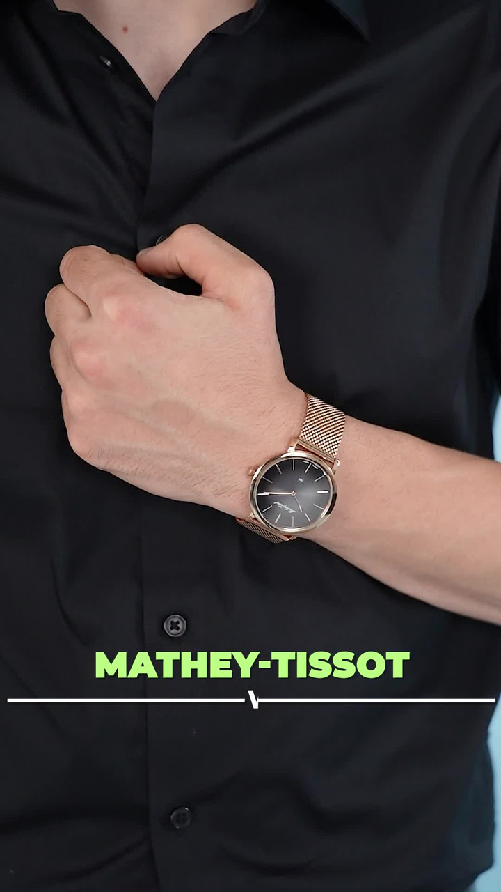 Mathey-Tissot Swiss Made Monsoon Quartz Ronda 515 Movement Black