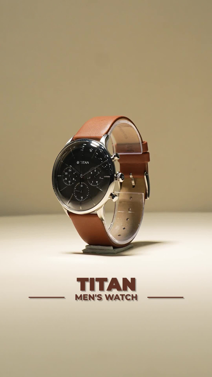 Titan NQ90134SL01 Titan Multifunction Anthracite Dial Brown