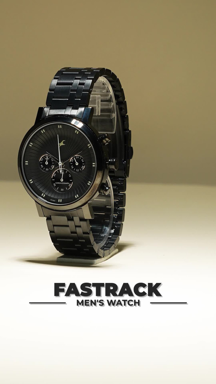 Fastrack Fastrack Chrono Fastrack Kronos Chronograph Black Dial