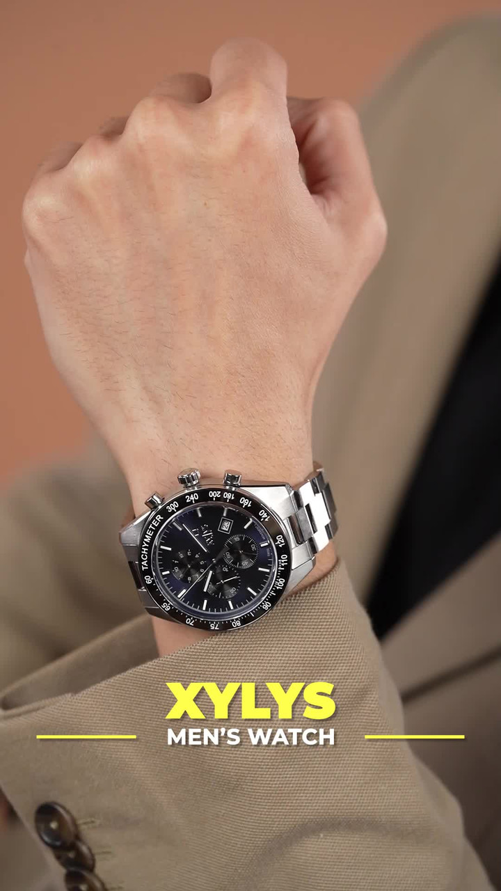XYLYS Xylys SwiSS Chronograph Blue Dial Silver SS Strap Analog
