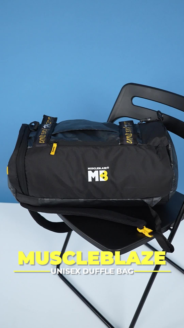MUSCLEBLAZE (Expandable) Hybrid Gym Bag cum Backpack, Duffle Bag