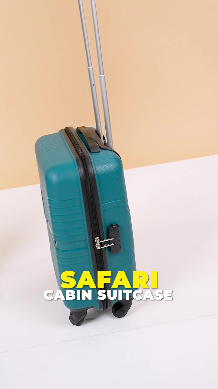 SAFARI ZENO 55 Cabin Suitcase 4 Wheels - 22 inch TEAL GREEN