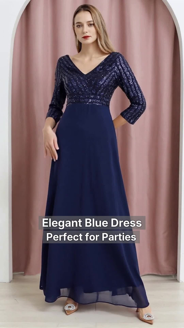 sachin and babi light blue dress Jolie E216 | Elegant Bridesmaid Dress with Chiffon Bows