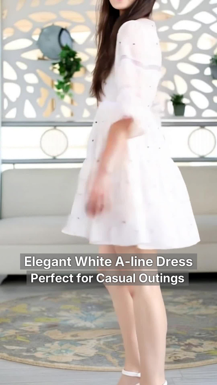 RADHALAXMI Women A-line White Mini/Short Dress - Buy RADHALAXMI Women  A-line White Mini/Short Dress Online at Best Prices in India | Flipkart.com