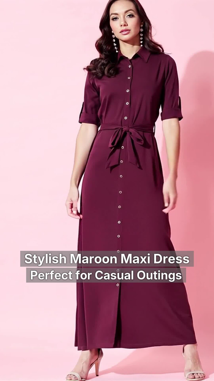 Uptownie Lite Women Maxi Maroon Full Length Dress - Buy Uptownie Lite Women Maxi  Maroon Full Length Dress Online at Best Prices in India | Flipkart.com