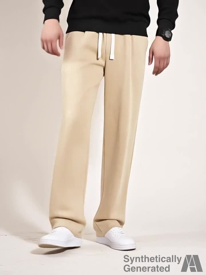 JexPuti Solid Men Beige Track Pants - Buy JexPuti Solid Men Beige