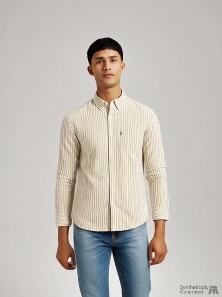 LEVI'S Men Striped Casual Yellow Shirt - Buy LEVI'S Men Striped