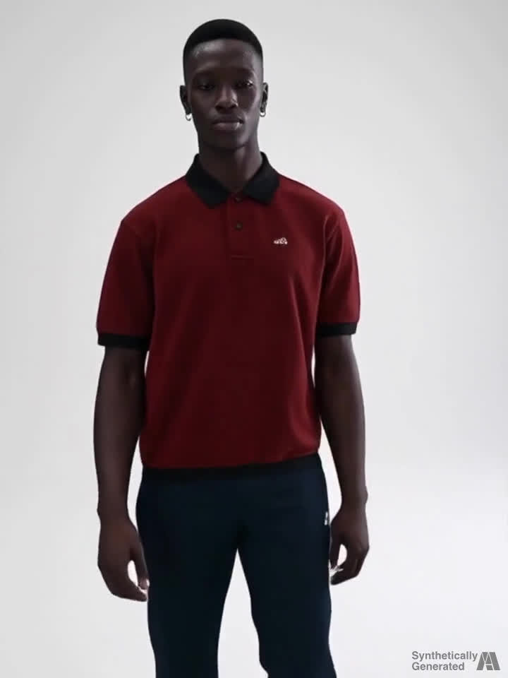 NIKE Solid Men Polo Neck Red T-Shirt - Buy NIKE Solid Men Polo