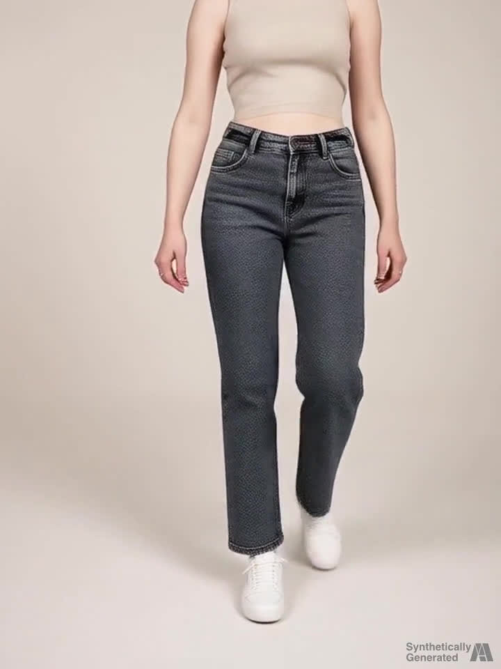 ZXN Clothing Straight Fit Women Dark Grey Jeans - Buy ZXN Clothing