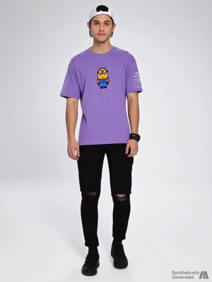 Minions by Kook N Keech Printed Men Round Neck Maroon T-Shirt