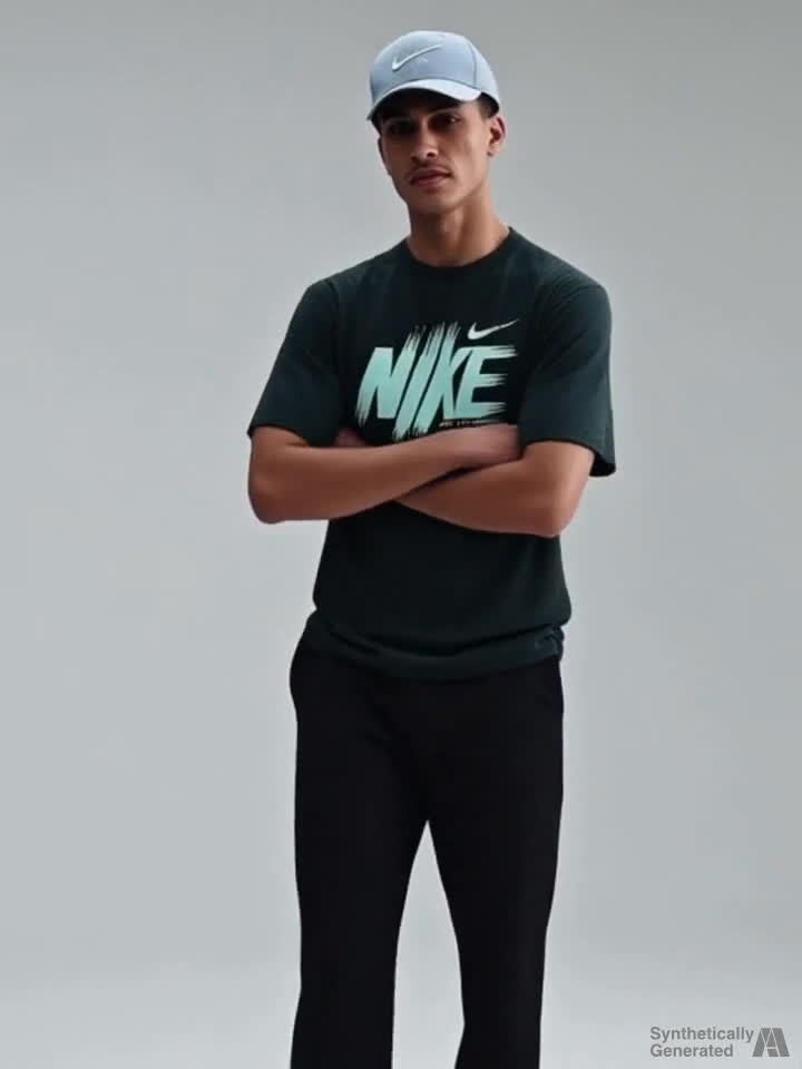 NIKE Solid Men Round Neck Green T-Shirt - Buy NIKE Solid Men Round