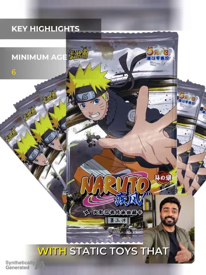 NITYOG 80 Naruto Cards Game For Kids (10 Packets) - 80 Naruto