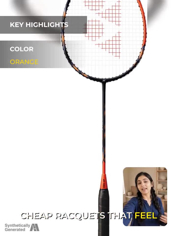 YONEX Astrox 77 PLAY High Orange Orange Strung Badminton Racquet