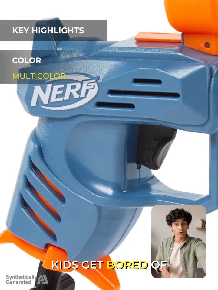 Nerf Elite Ace SD-1 – Pack De 10 Blasters + 20 Fléchettes – 2 Couleurs Pour équipes – Dès 8 Ans