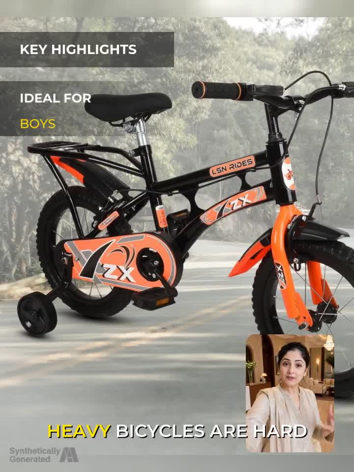 Xaipro 14T XZX ORANGE CYCLE FOR BOYS AND GIRLS 14 T (inch) BMX