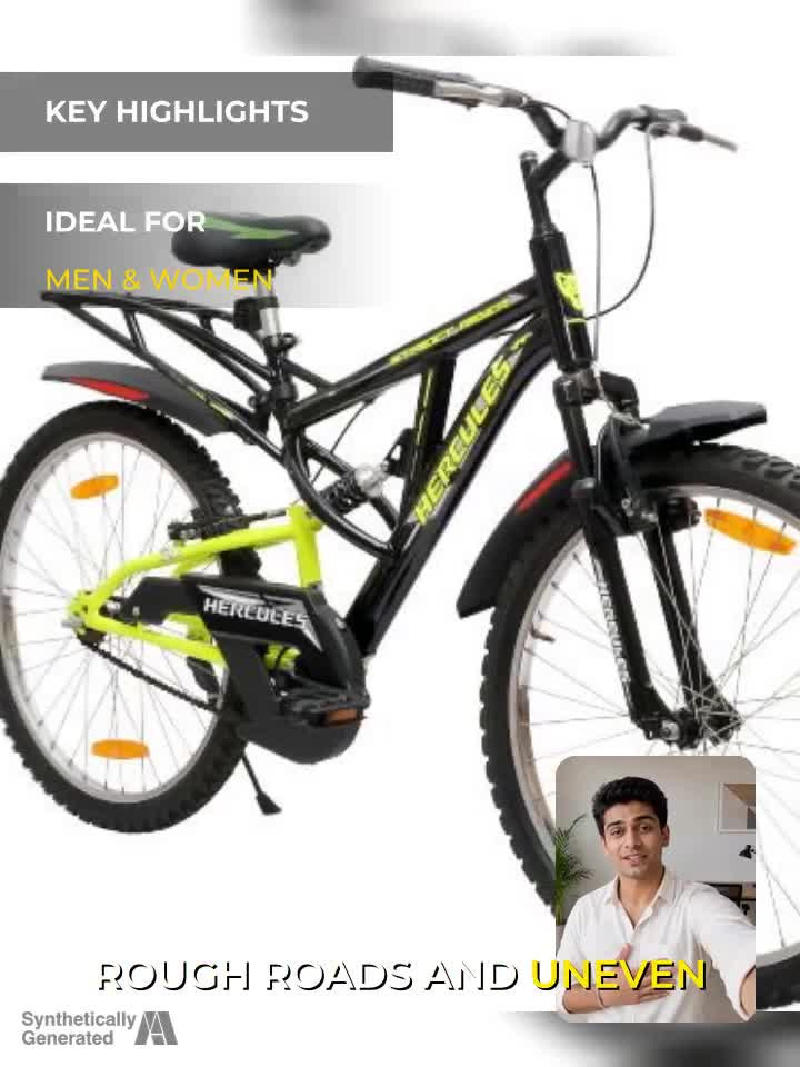 HERCULES STREET RIDER ZX IBC |Dual SUSPENSION|Power Brakes|Wheel