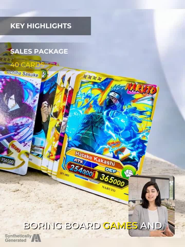 Thrifx Premium Naruto Trading Cards 40 Pack | Rare, Holographic