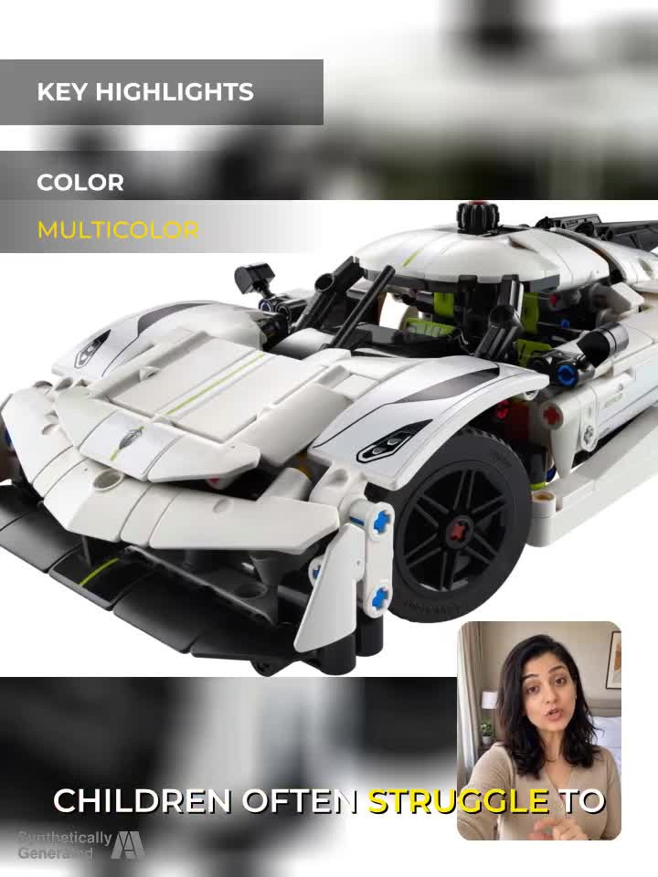 LEGO Technic Koenigsegg Jesko Absolut White Hypercar 42184 (801