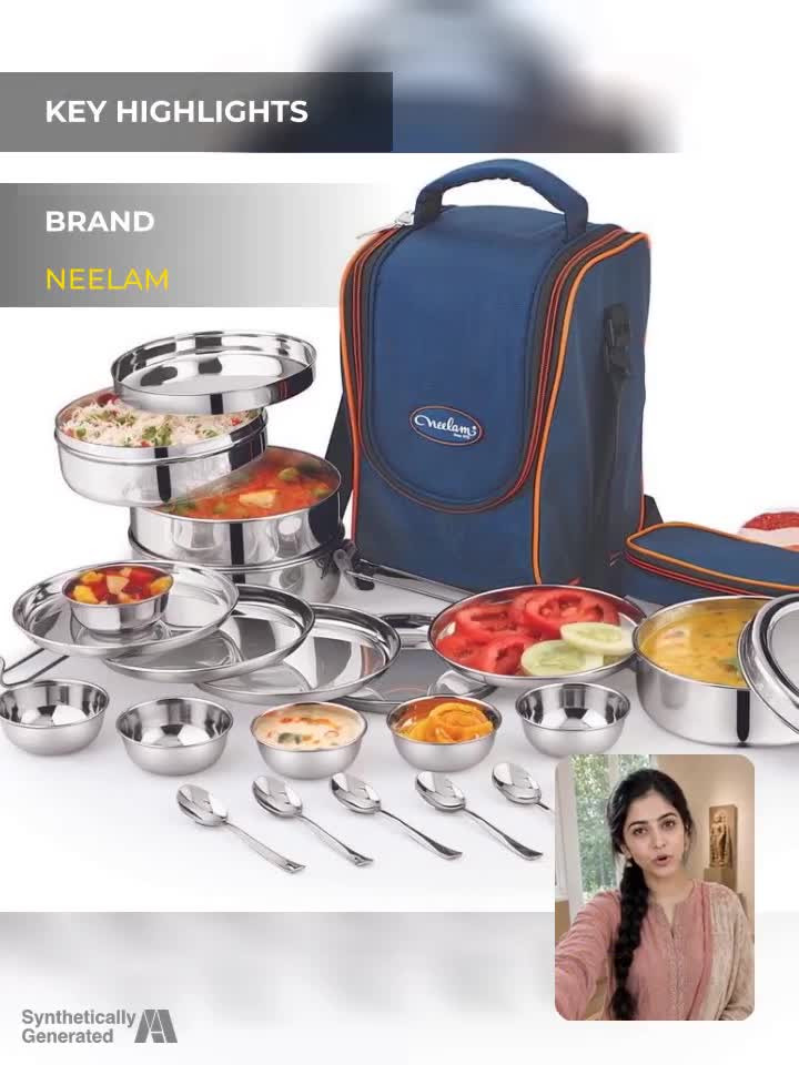 Flipkart.com | NEELAM Stainless Steel 25 pcs Travelling Set cum