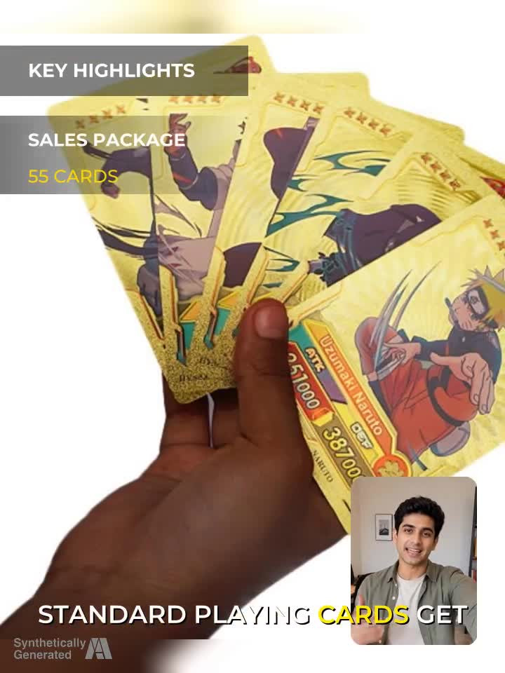 タレントカード RT-140949 TCG Rare Naruto Gold Playing cards waterproof PVC set of 55 - Rare