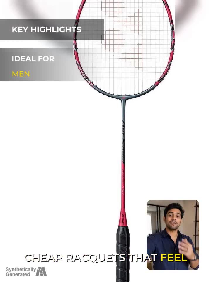 YONEX Acrsaber 11 Play-4U/G5 Grey, Red Strung Badminton Racquet