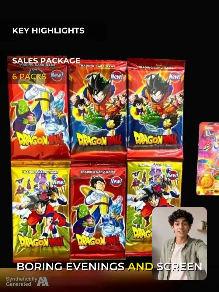AncientKart Rare Edition Dragon Ball Z cards set of 6 packs - Rare