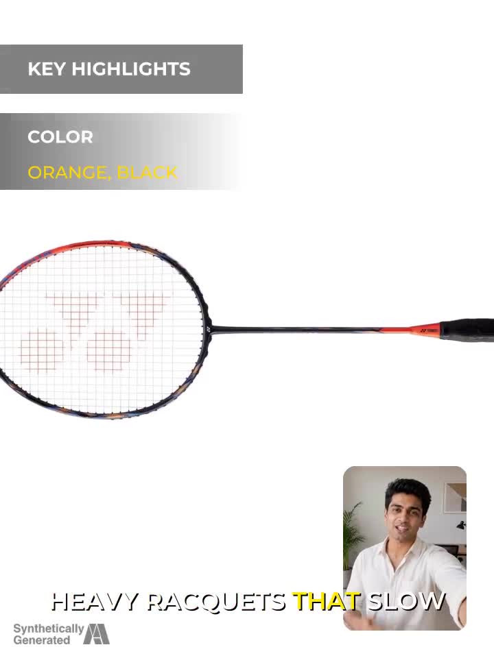 YONEX Astrox 77 tour- 4U/G5 Orange, Black Strung Badminton Racquet