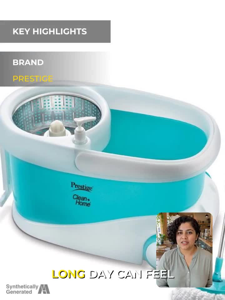 Prestige PSB 10 Magic Mop with Steel Winger and 2 Mop-heads Mop