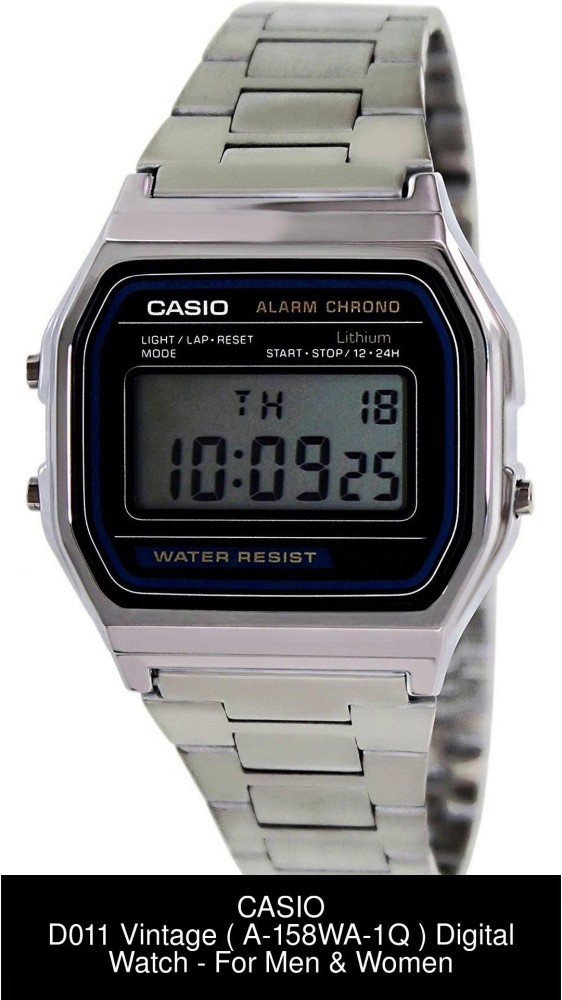 CASIO A-158WA-1DF Vintage ( A-158WA-1Q ) Digital Watch - For Men & Women