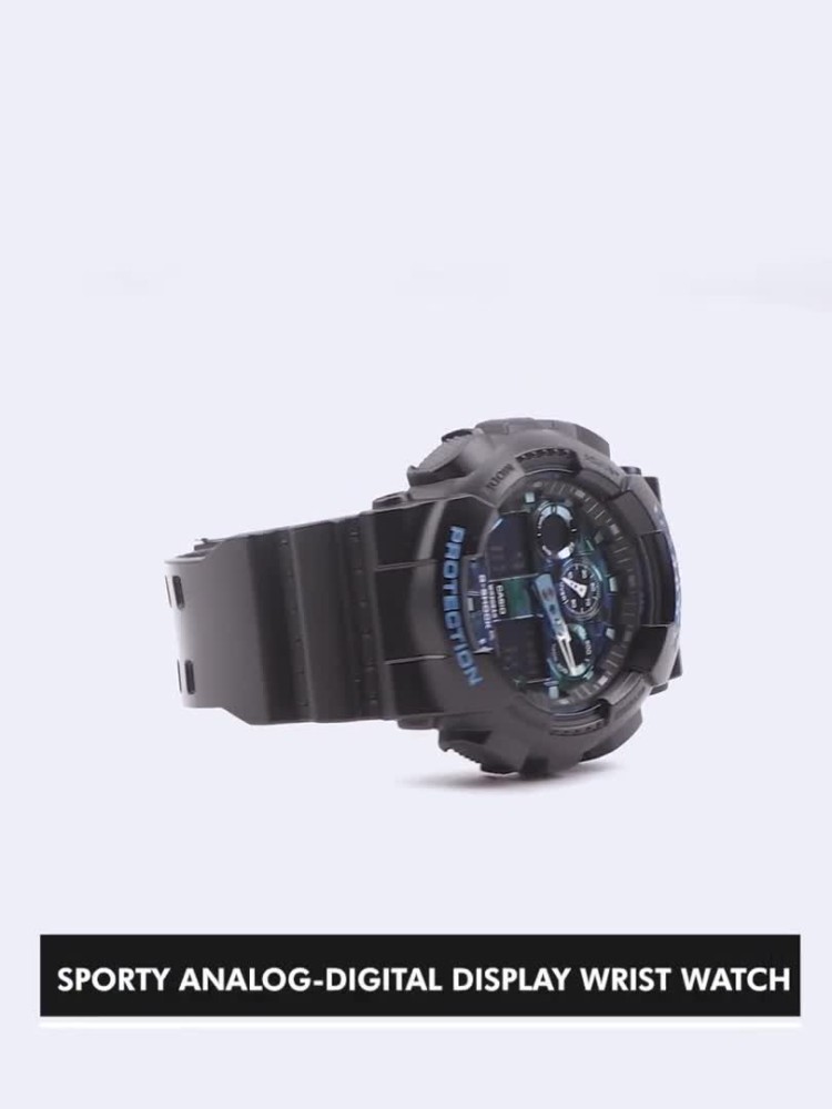 G shock watch clearance black and blue