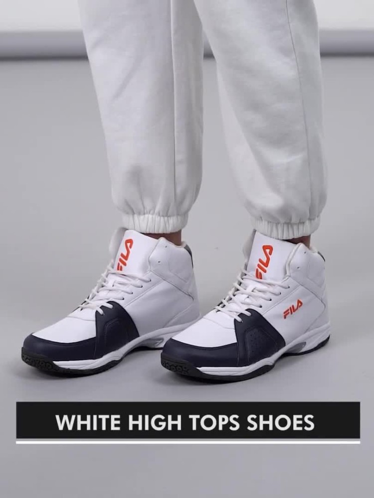 All white fila clearance high tops