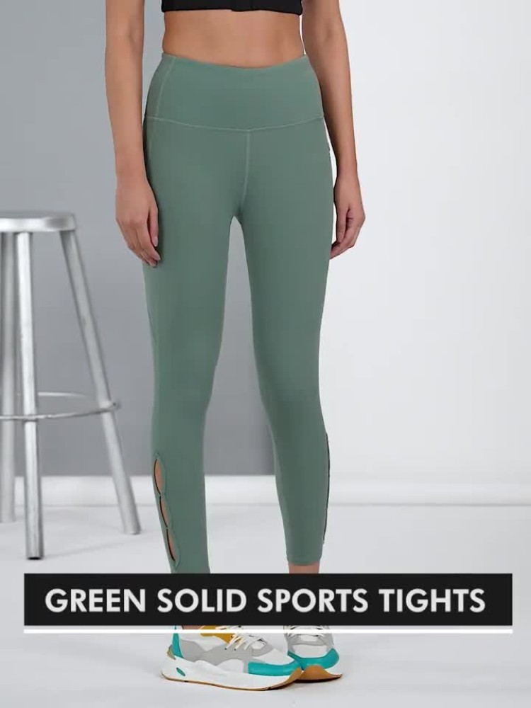 Skechers Solid Women Green Tights - Buy Skechers Solid Women Green Tights  Online at Best Prices in India