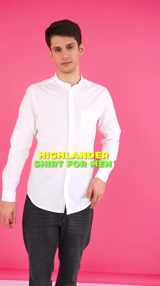 Buy Highlander White Solid Oversized Fit Casual Shirt for Men Online at  Rs.499 - Ketch