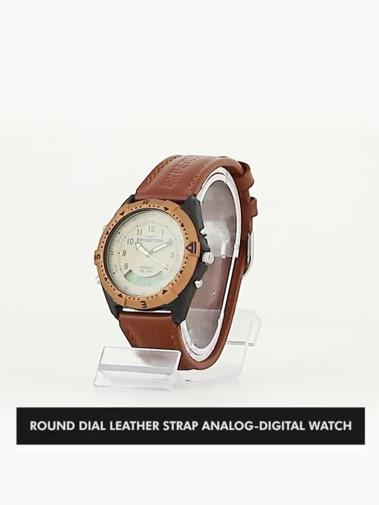 Digital watch 2024 leather strap